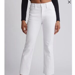 NWT Good Straight High Waist Raw Hem Straight Leg Jeans